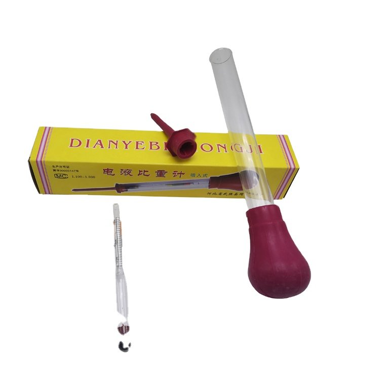 Glass Material Battery Fluid Hydrometer Tester