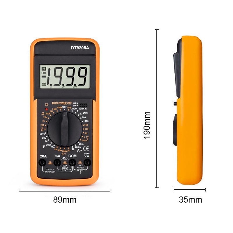 Smart Digital Multimeter 6000 Counts True RMS Auto Electrical Capacitance Meter Temp Resistance Transistor Testers Multimeter