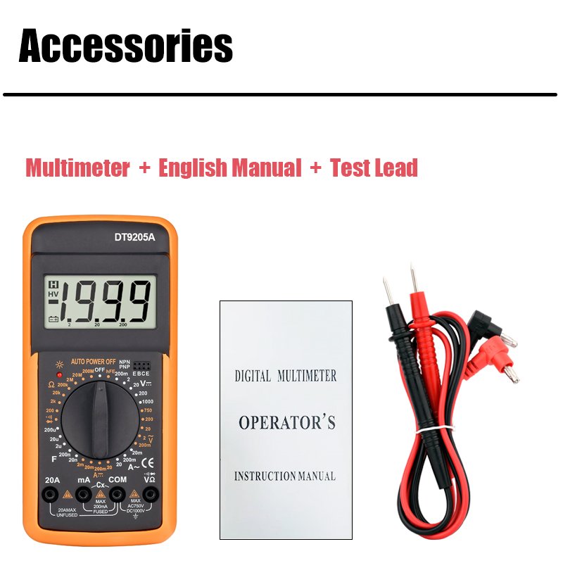 Smart Digital Multimeter 6000 Counts True RMS Auto Electrical Capacitance Meter Temp Resistance Transistor Testers Multimeter