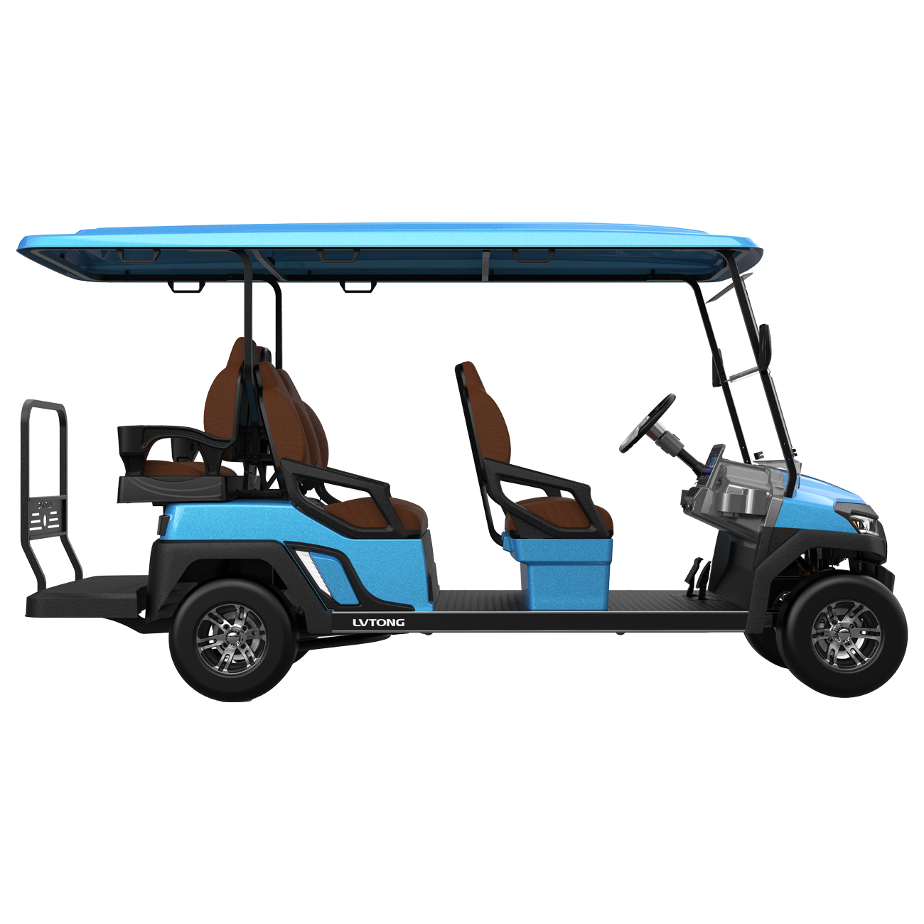 Electric 6-Seater Golf Cart 4kw Motor 48v Battery CE Certified