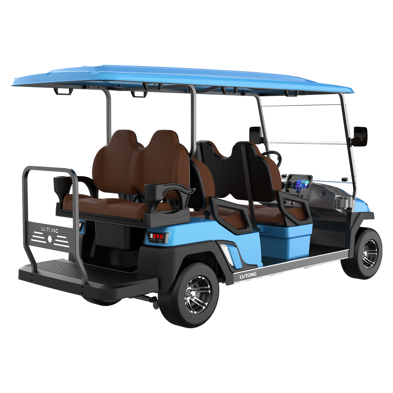 Electric 6-Seater Golf Cart 4kw Motor 48v Battery CE Certified