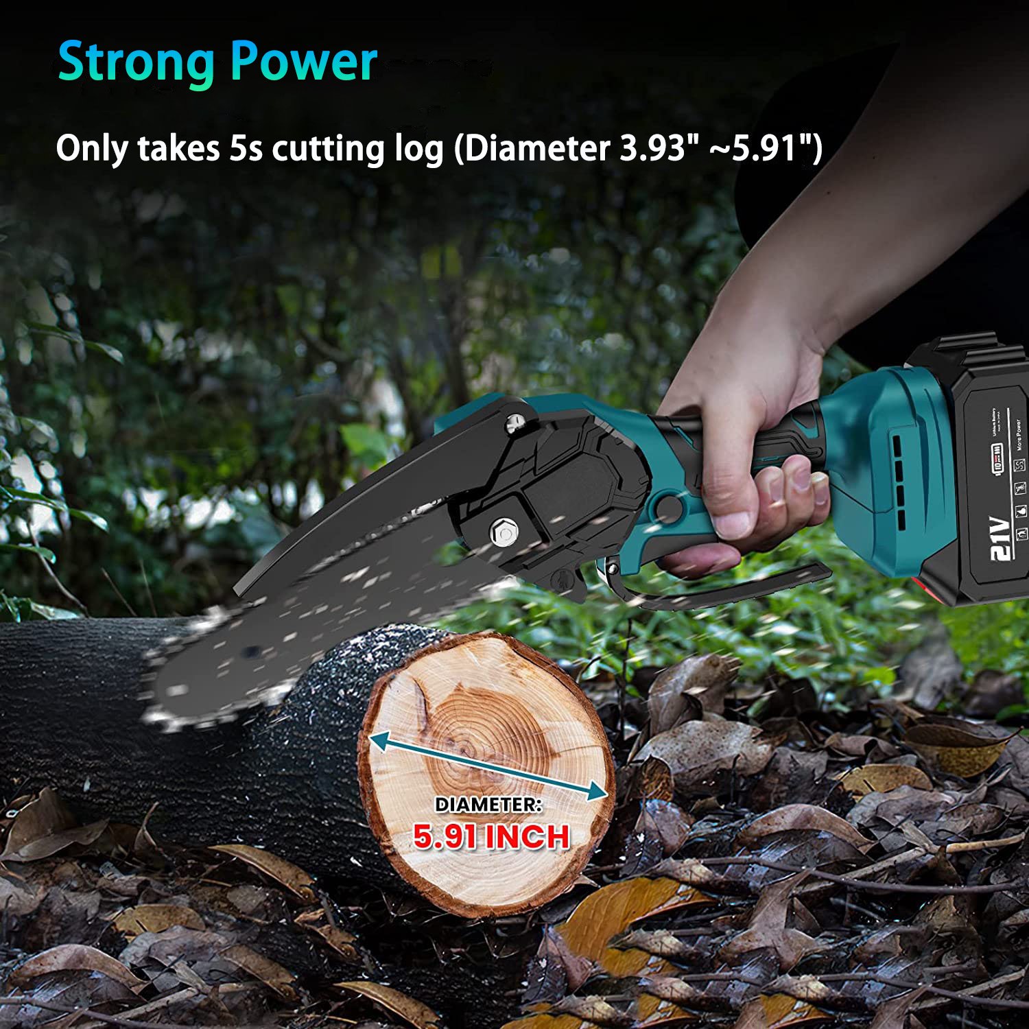 High Power Handheld cordless chainsaw garden tool small electric saw lithium battery Portable woodworking chain saw