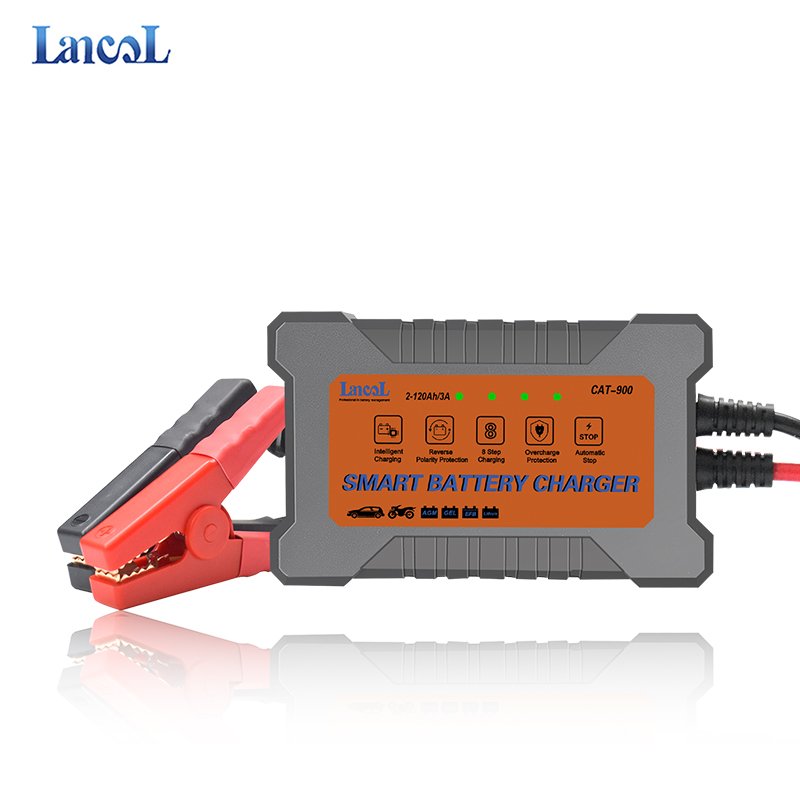 12v 3A AGM GEL EFB car motorcycle lead acid battery charger automotive CAT-900