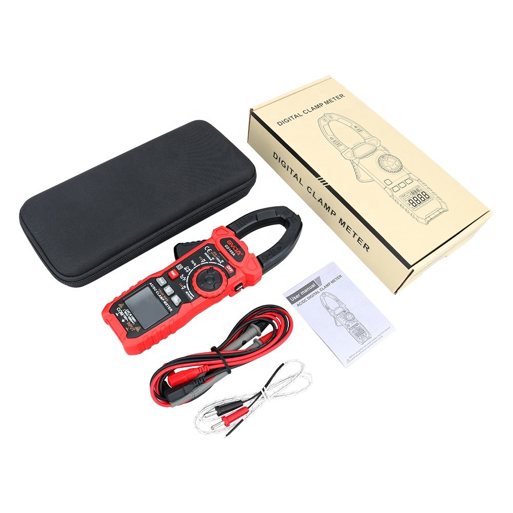 GVDA Advanced Digital Clamp meter Multimeter 1000V 1000A Current Inrush Current VFD Temperature Capacitance Ohm AC DC Tester