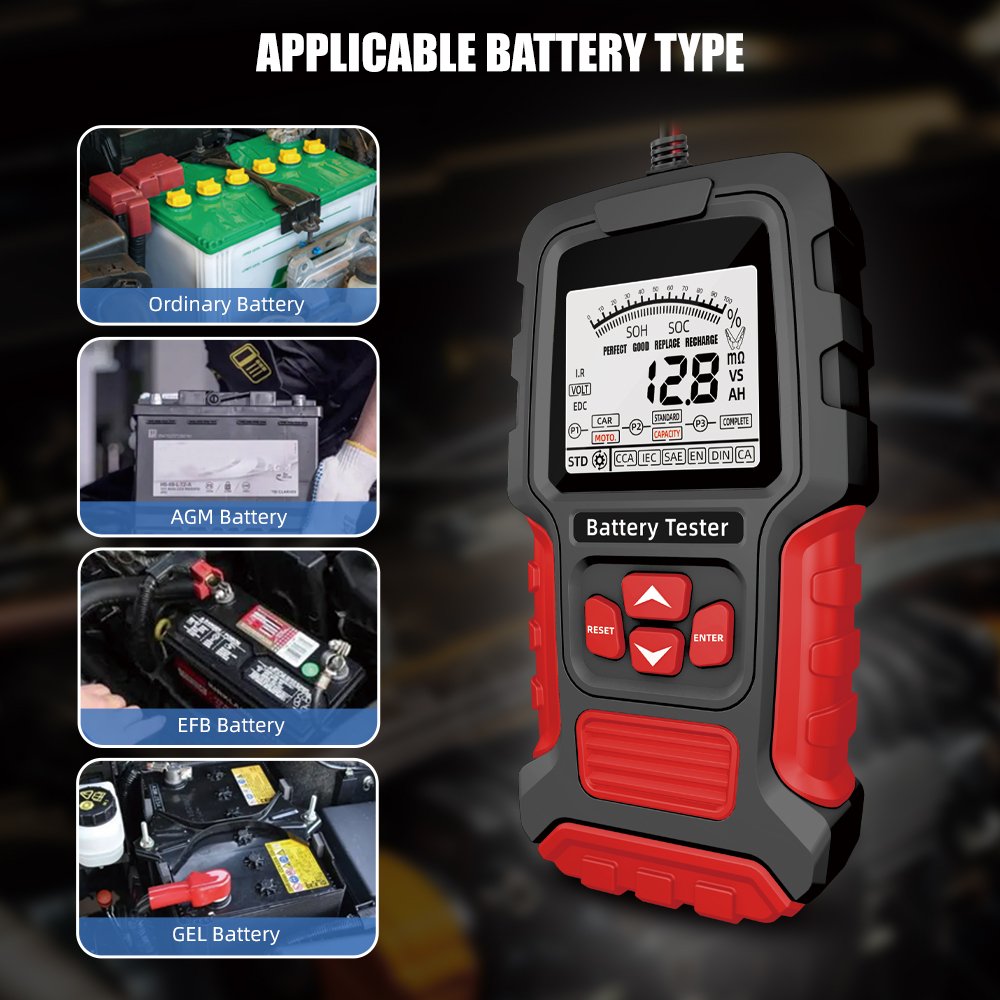 12V 24V digital battery capacity tester Lead Acid TK200 electric battery analyzer car moto trunk portable accurate Test Voltage