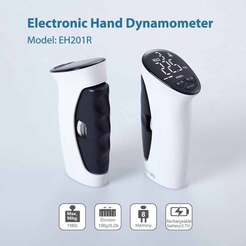 Hand Strength Trainer 2 IN 1 Electronic Hand Dynamometer Grip Trainer Digital Hand Grip Strengthener
