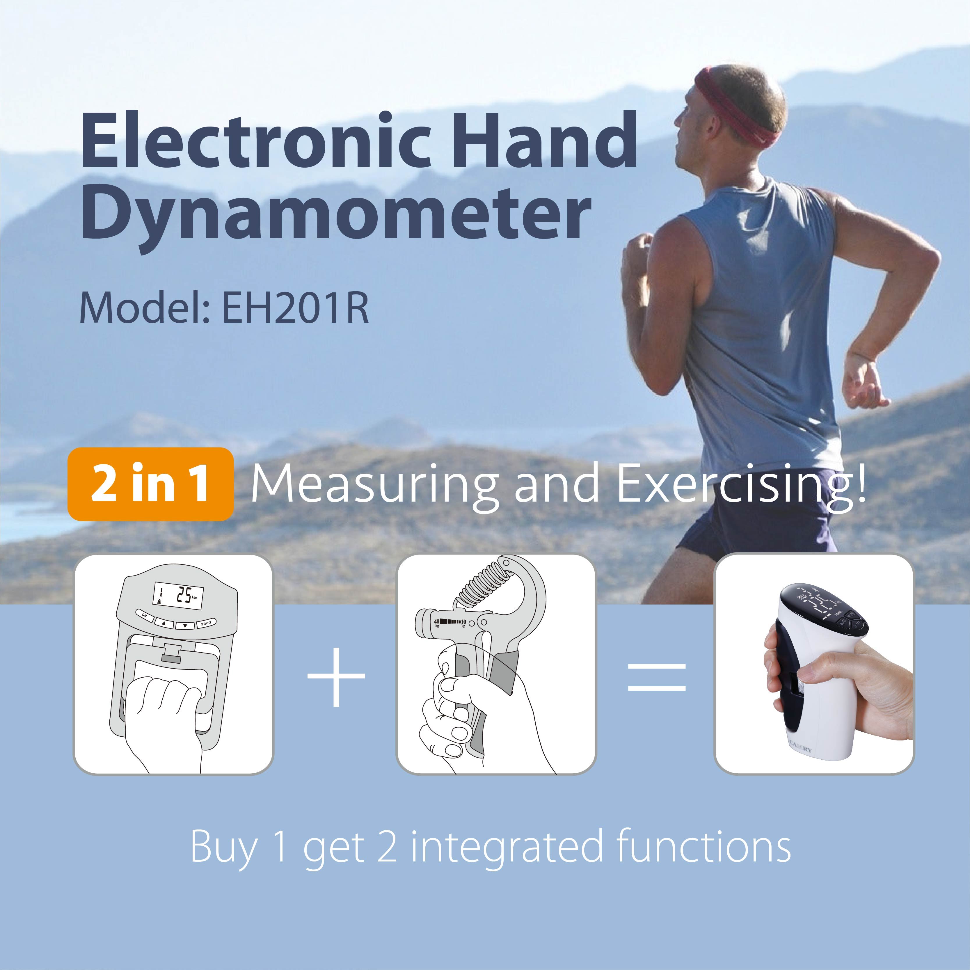 Hand Strength Trainer 2 IN 1 Electronic Hand Dynamometer Grip Trainer Digital Hand Grip Strengthener