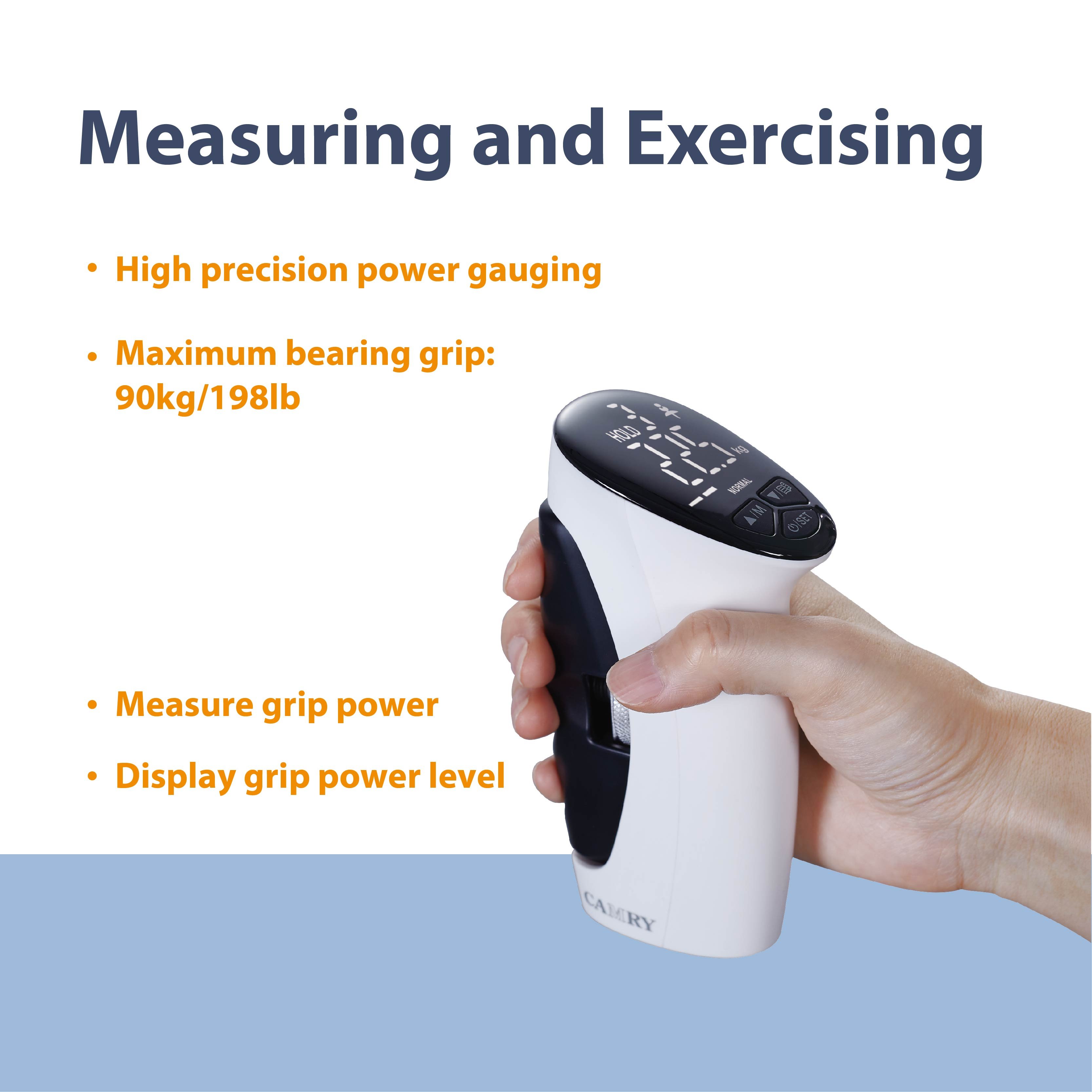 Hand Strength Trainer 2 IN 1 Electronic Hand Dynamometer Grip Trainer Digital Hand Grip Strengthener