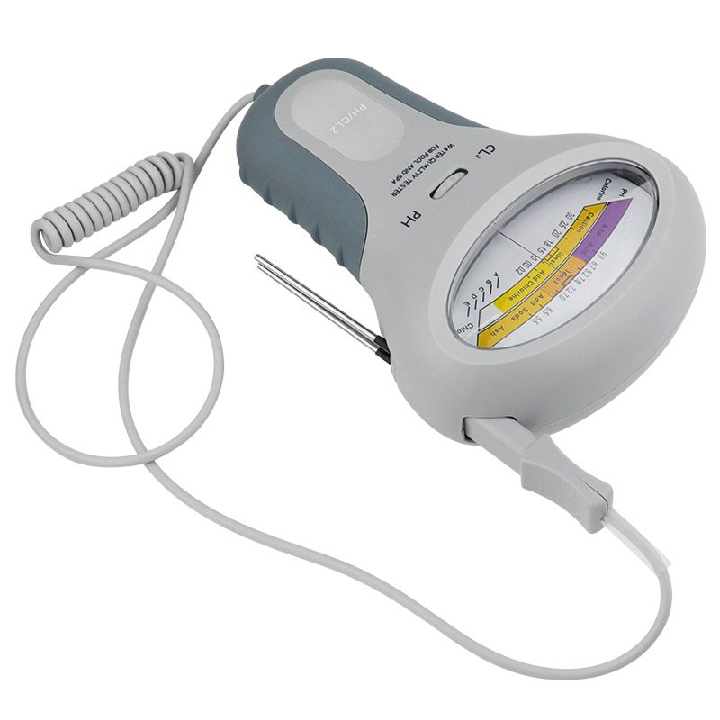 2 in 1 Chlorine Tester PH Tester Dual Scale Handheld CL2 Level Meter Water Quality Analyzer PH Chlorine Tester for Pool Aquarium