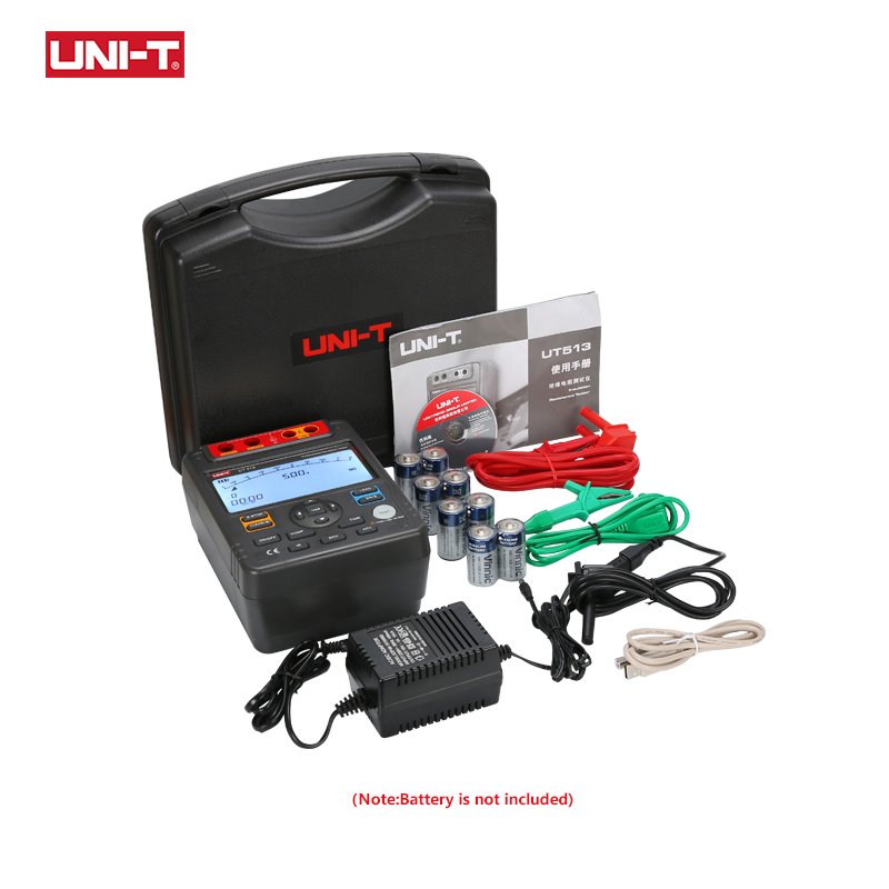 UNI-T UT513 Insulation Resistance Tester Electrical Meter Voltmeter 5000V Automatic Range Digital Megohmmeter Data Hold