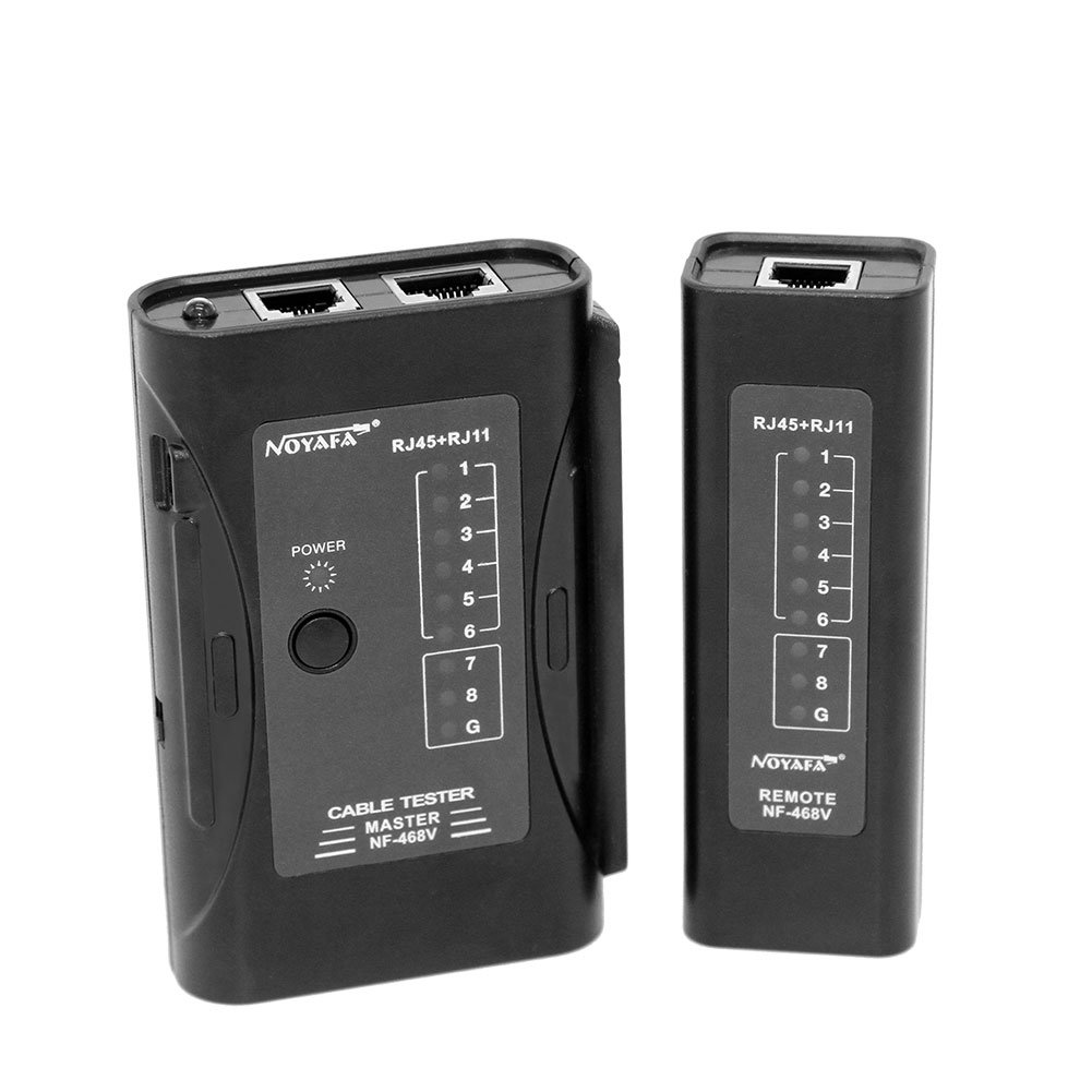 NOYAFA NF-468V Basic User-friendly Network Cable Tester Portable RJ45 RJ11 CAT5 Cat 5e Cat 6 UTP LAN Networking Tool