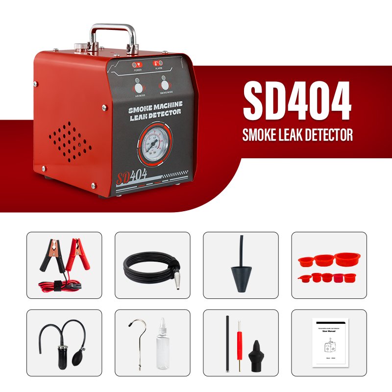 SD404 Car Smoke Leakage Detector Automotive EVAP Leak Tester Locator Auto Diagnostic Generator Intake Bladder