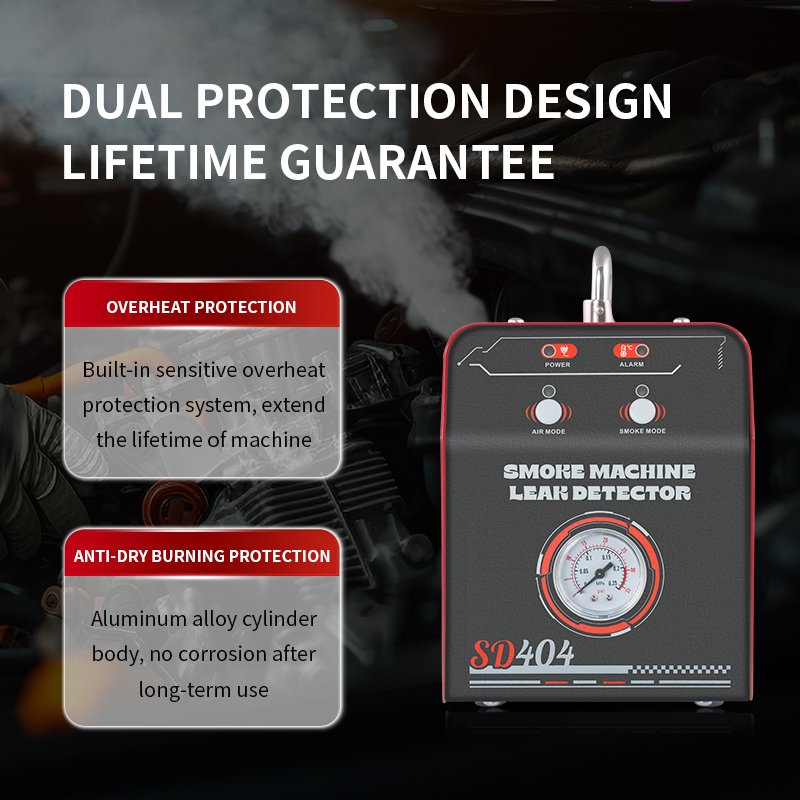 SD404 Car Smoke Leakage Detector Automotive EVAP Leak Tester Locator Auto Diagnostic Generator Intake Bladder