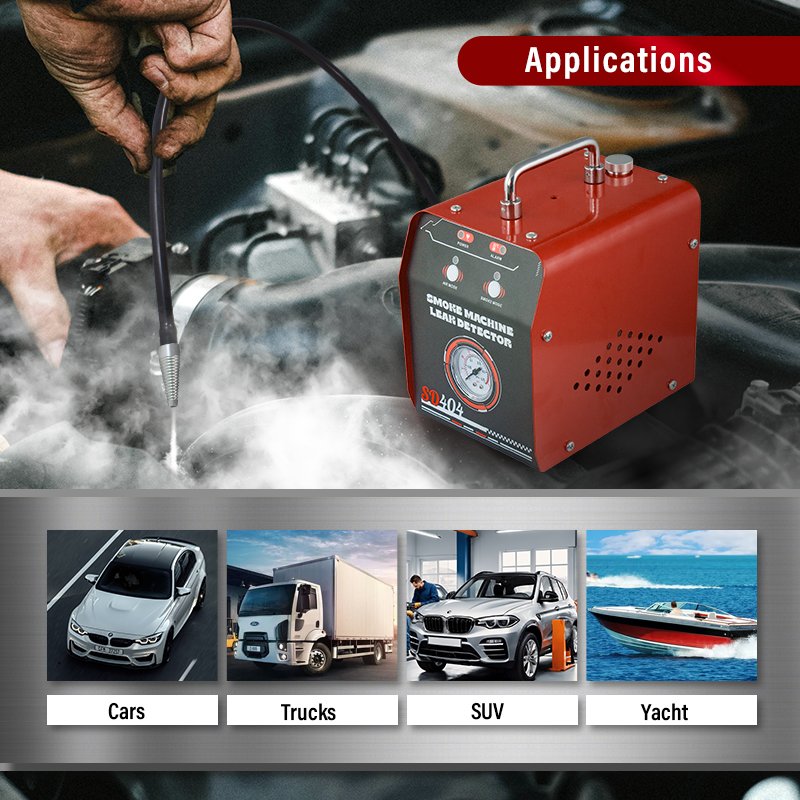 SD404 Car Smoke Leakage Detector Automotive EVAP Leak Tester Locator Auto Diagnostic Generator Intake Bladder
