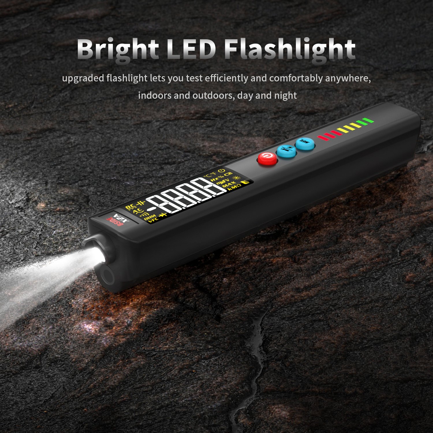 New Arrival BSIDE X2A Digital Multimeter Voltage Tester Non-Contact Detector Capacitance VFC Diode Resistance Rechargeable