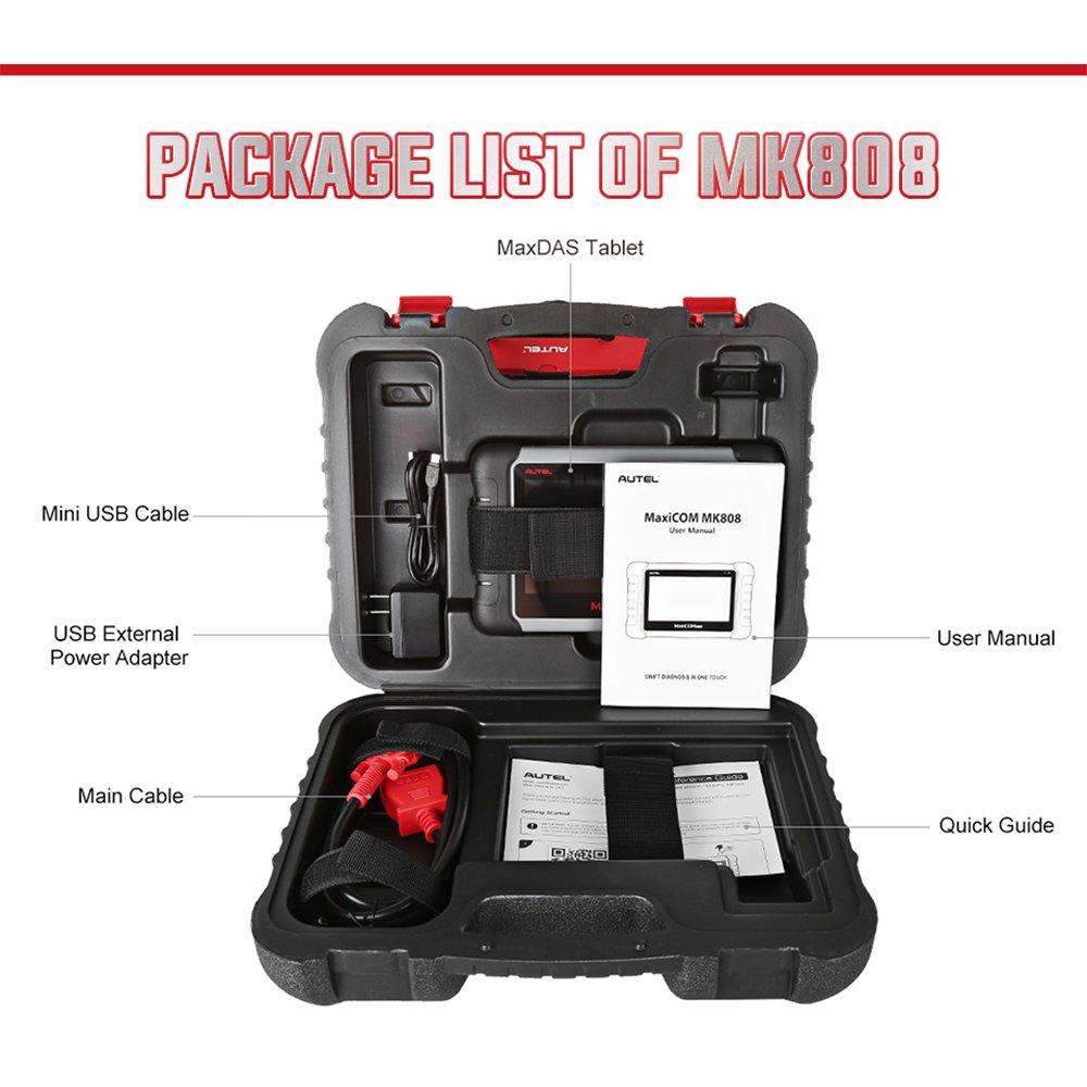 Autel MaxiCOM MK808 OBD2 Scanner Car Diagnostic Tool Full System Diagnosis IMMO/EPB/SAS/BMS/TPMS/DPF universal car scanner tool