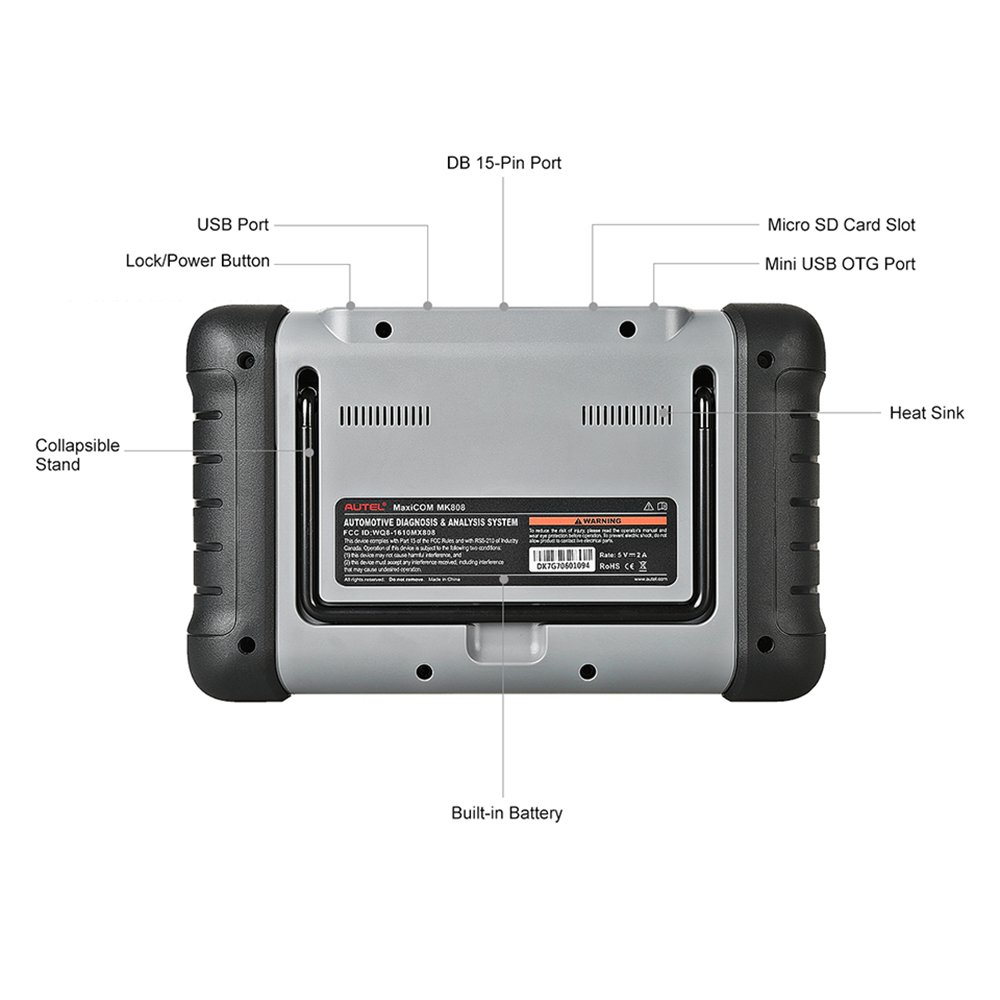Autel MaxiCOM MK808 OBD2 Scanner Car Diagnostic Tool Full System Diagnosis IMMO/EPB/SAS/BMS/TPMS/DPF universal car scanner tool