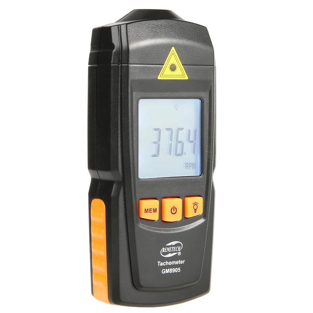 2.5-99999RPM Digital Laser Photo Tachometer Non Contact RPM Tach Digital Laser Tachometer Speedometer Speed Gauge Engine GM8905