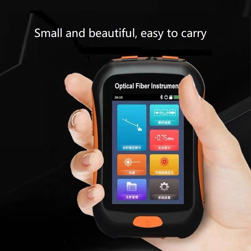 Handheld Touch Test Fiber Optic Reflectometer 1550nm 80km OTDR with SC/APC Connector for FTTx Use with VFL+OPM+LS+Event Map