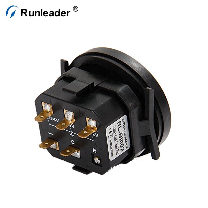 Runleader Round Lead-acid Battery Meter Charge Indicator Discharge Indicator Used For Forklift,Golf Carts,Truck,Car,Boat