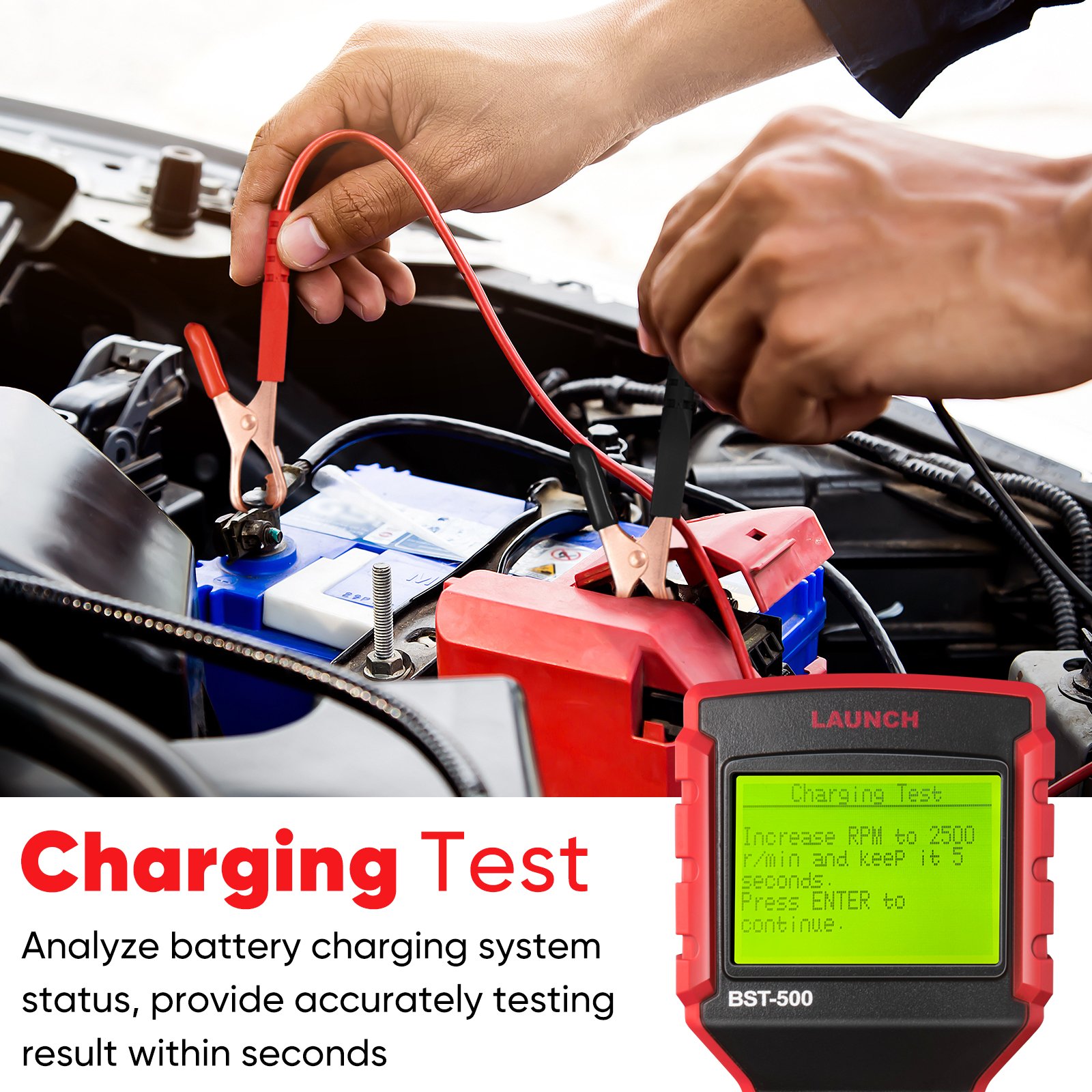 Original BST 500 Battery Charge Discharge Tester For VRLA GEL AGM EFB Multi Language Car Battery Tester