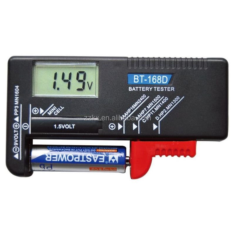 Popular mini digital battery tester/battery capacity tester for 1.5V&9V battery DT168D