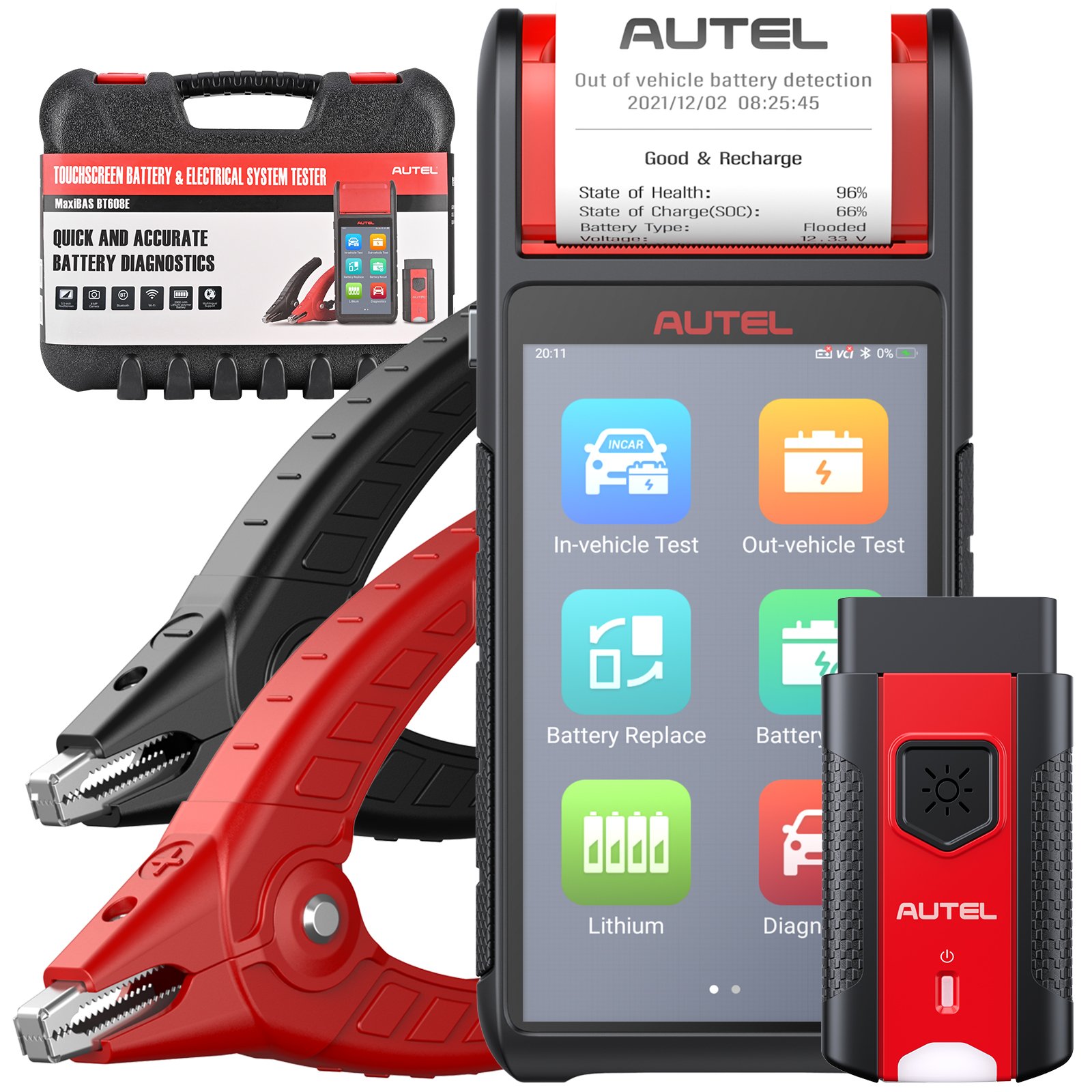 2023 new autel BT608E BT600 obd2 battery tester analyzer auto diagnosis load bacteria automobile diagnostic tools for all cars