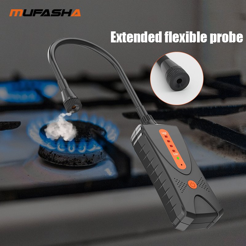 MUFASHA 80A portable combustible gas leak detector handheld flammable natural gas methane PPM analyzer meter sound light alarm