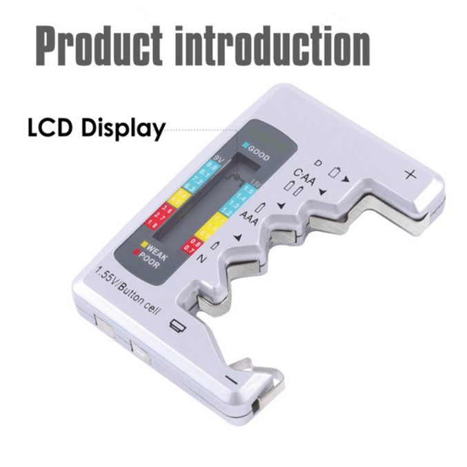 Digital Battery Tester Universal Battery Checker Small Battery Tester Detector Analyzer for AAA/AA/C/D/9V/11.5V Button Cell
