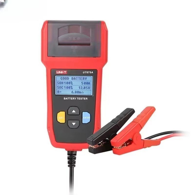 UNI-T UT673A/UT675A Automotive Battery Tester Digital Checker with Printer Professional 12V 24V Car Battery Load Tester