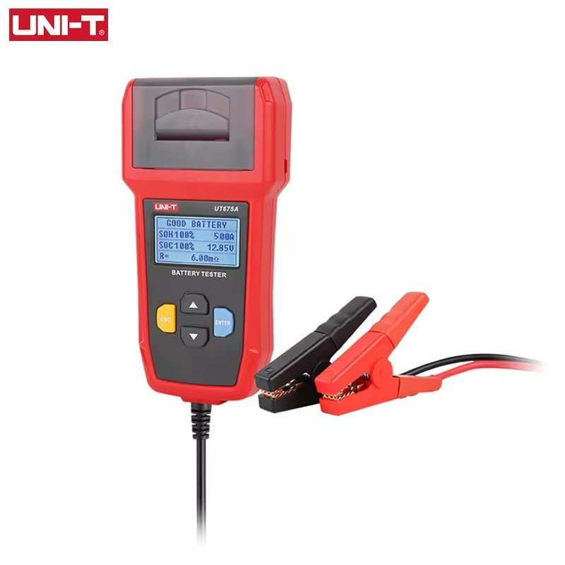 UNI-T UT673A/UT675A Automotive Battery Tester Digital Checker with Printer Professional 12V 24V Car Battery Load Tester
