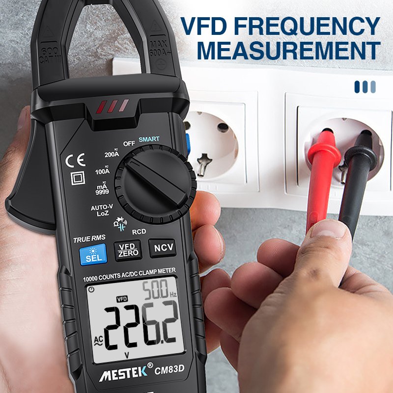 Digital Clamp Meter T-RMS 10000 DC/AC 200A 6mA Ammeter Multimeter Car Current Voltmeter Capacitance Temp Tester CE Clamp Meter