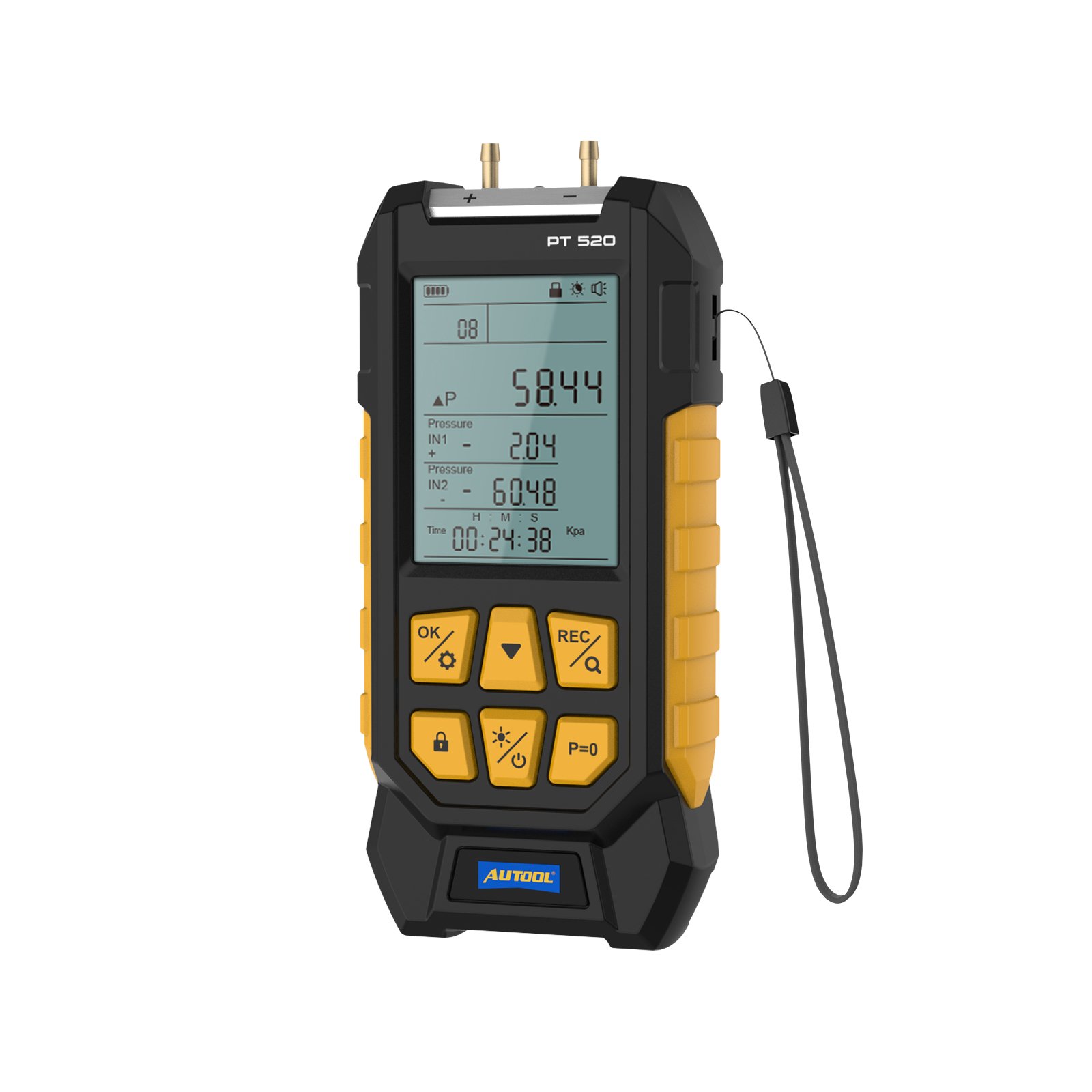 AUTOOL PT520 Digital Differential Manometer HVAC Gas Pressure Tester with 3-Year Warranty Air Pressure Meter HVAC Applications