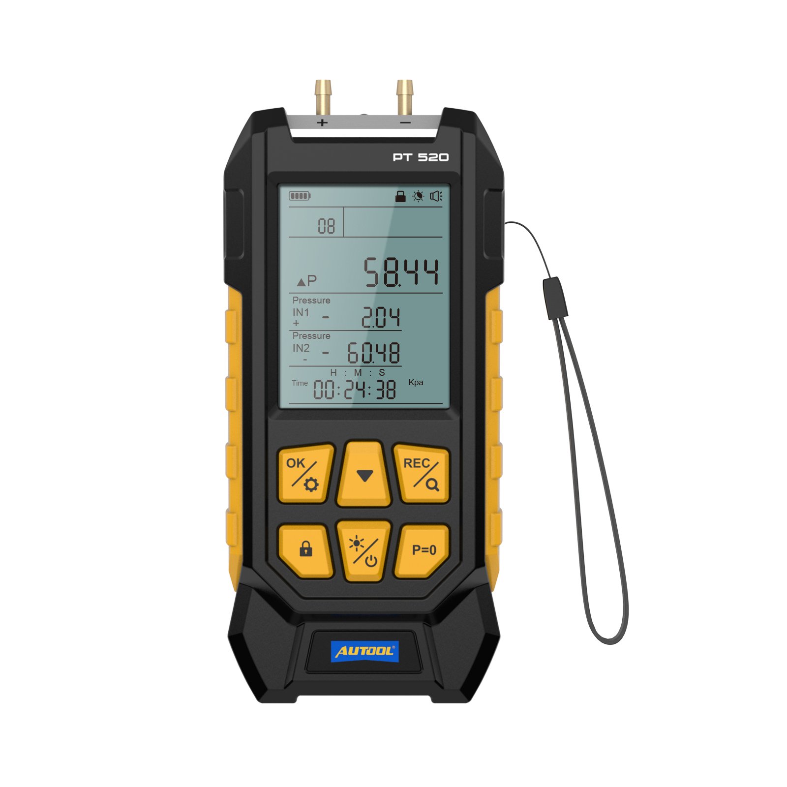 AUTOOL PT520 Digital Differential Manometer HVAC Gas Pressure Tester with 3-Year Warranty Air Pressure Meter HVAC Applications