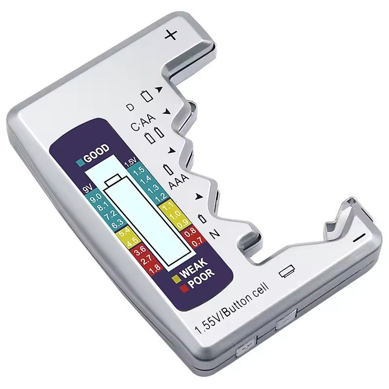 Digital Battery Tester LCD Display AA/AAA/9V/1.5V Coin Cell Battery Capacity Tester Check Load Analyzer Diagnostic Tool