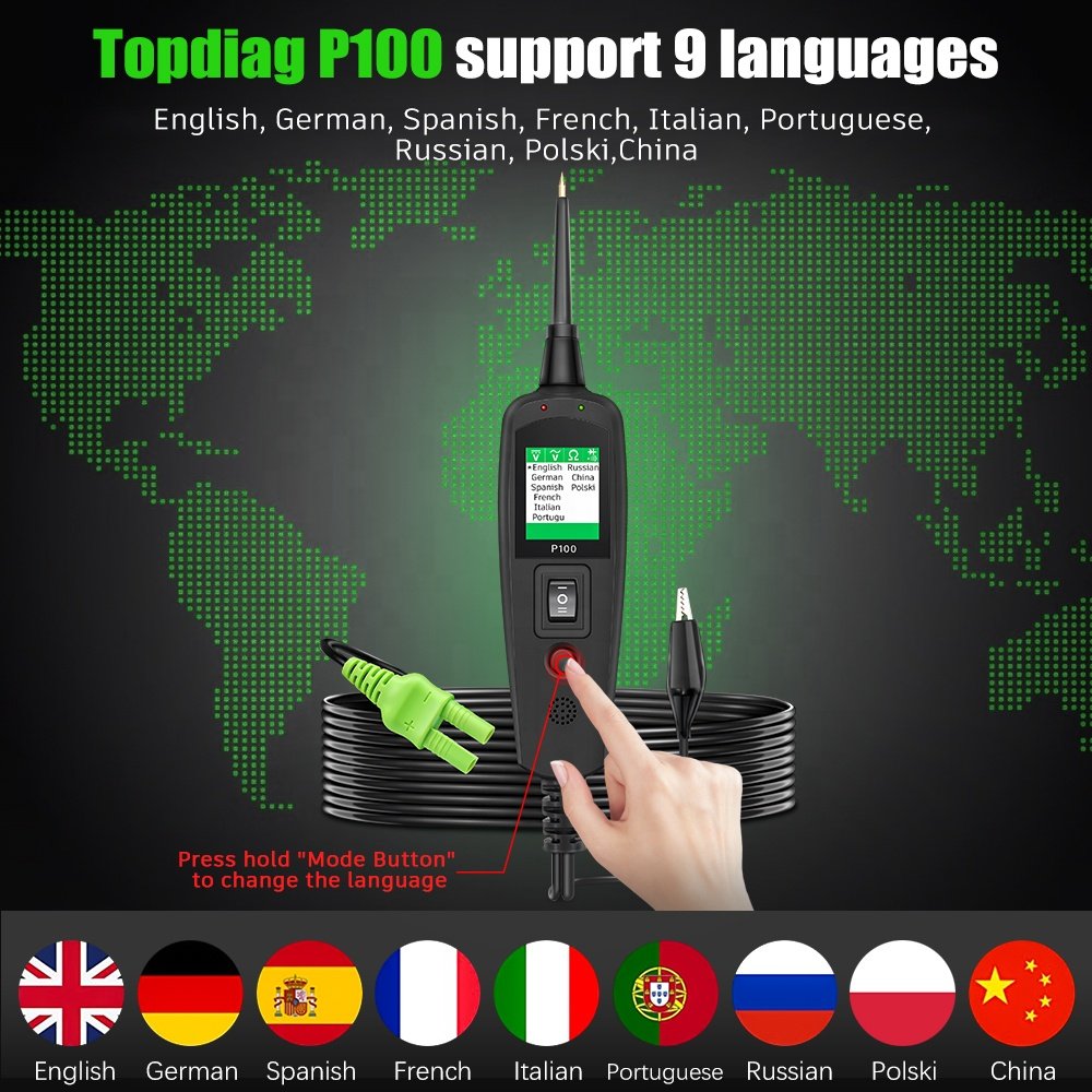 JDiag P100 Automotive Electrical System Circuit Tester For Cars and Truck