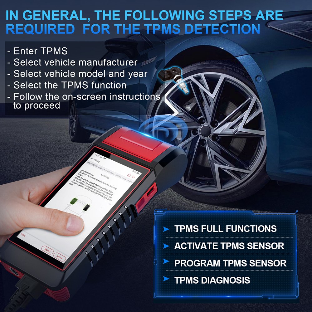 Kingbolen K6 PRO All System OBD2 Diagnostic Tool Battery Tester Report Printer TPMS 26 Resets OBD Code Reader