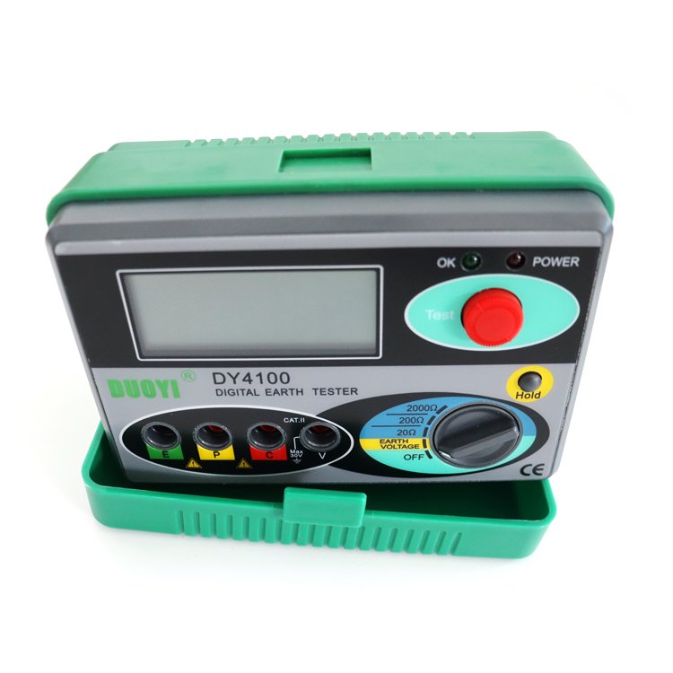 2024 new DUOYI DY4100 Insulation Digital Meter Earth Ground Resistance Ohm Tester 0-2000 Ohm