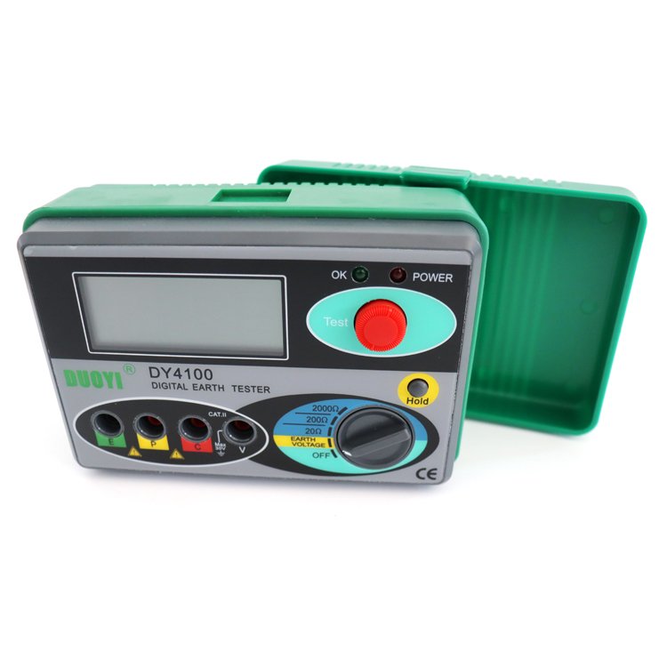 2024 new DUOYI DY4100 Insulation Digital Meter Earth Ground Resistance Ohm Tester 0-2000 Ohm
