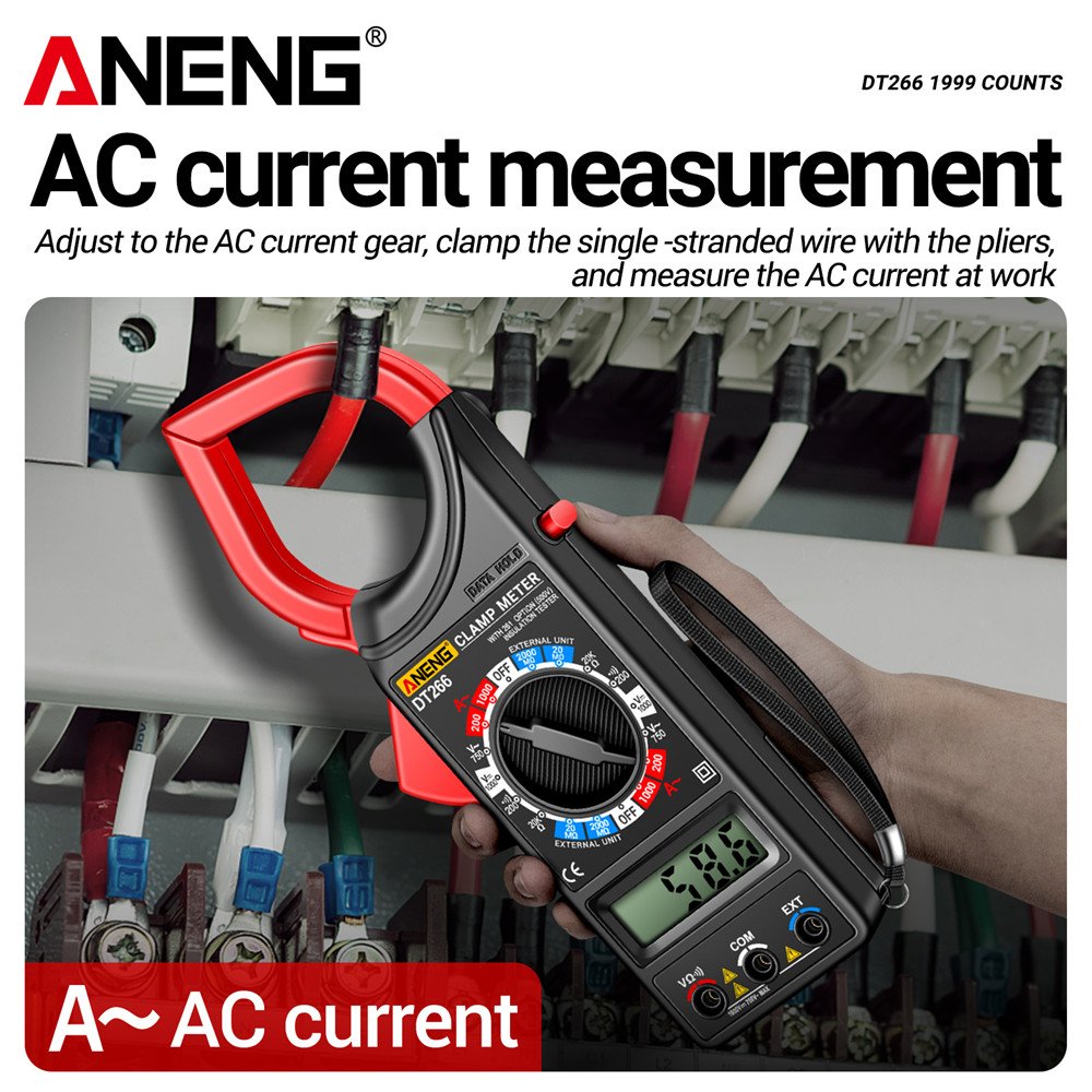 ANENG DT266-8 Smart Clamp Meter 2000 Resistance Test 1999 Counts Digital Professional High Precision Current Detection Tools