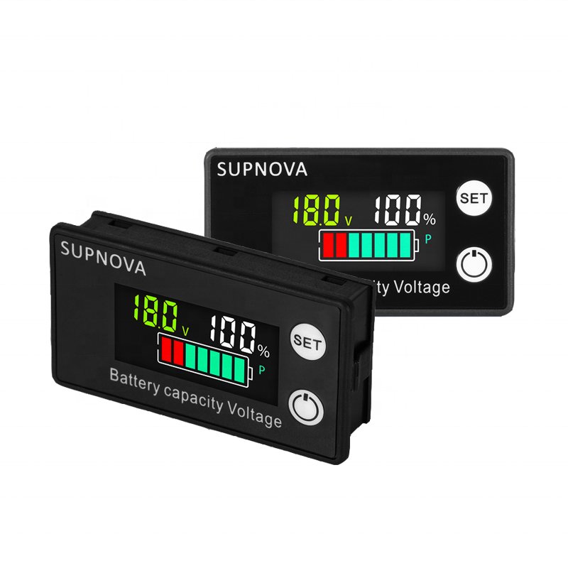 Li-ion Lifepo4 Lead acid Battery Capacity Indicator 12V 24V 36V 48V 60V 72 Display LCD Voltmeter Temperature Meter Tester 6133A