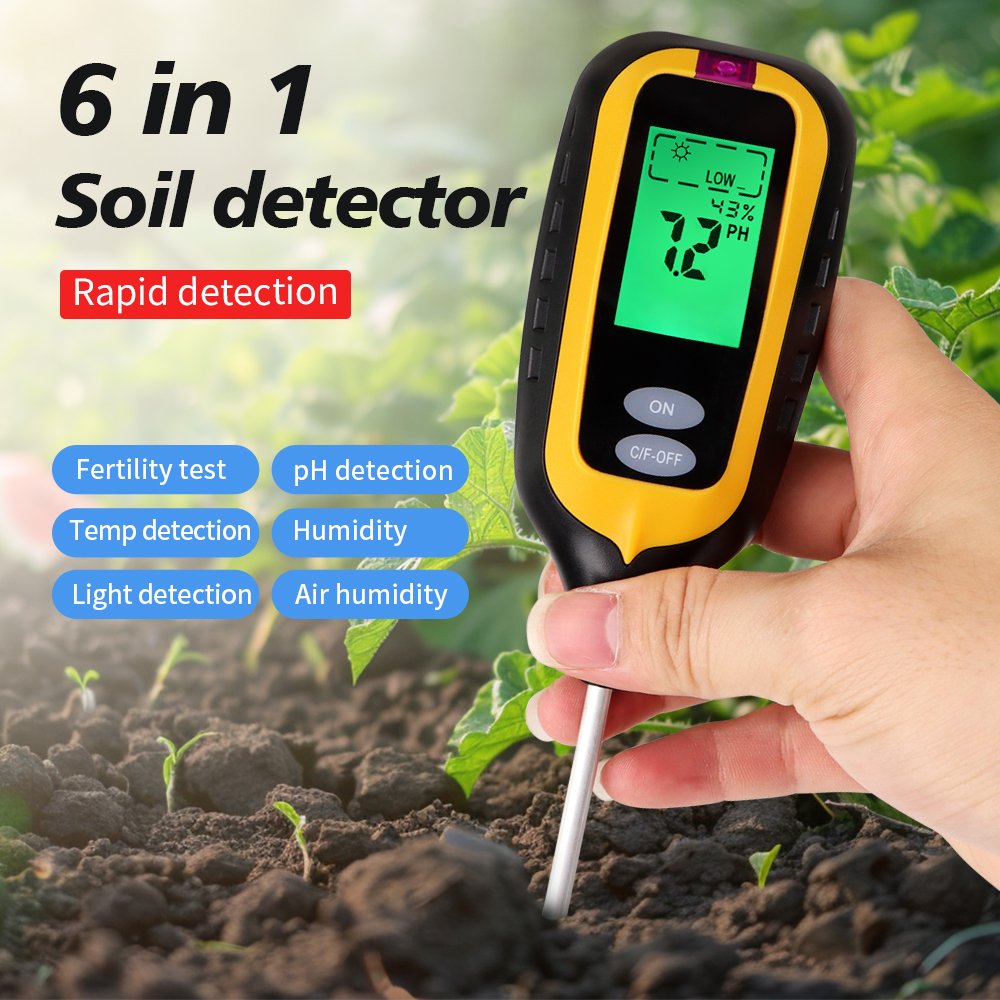 2024 High precision Factory Supply 6 In 1 Soil Testing Equipment Portable Soil Tester For Vegetable Cultivation