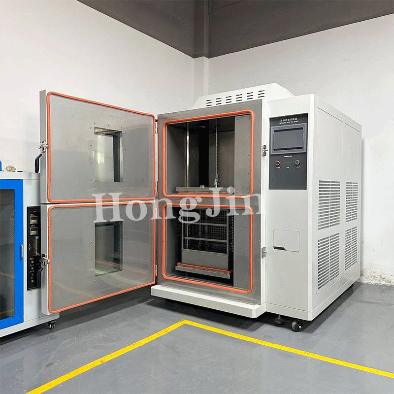 Hongjin 2 Zone Temperature Heat Cold Test Equipment High And Low Temperature Environment Test Chamber Thermal Shock Test Chamber
