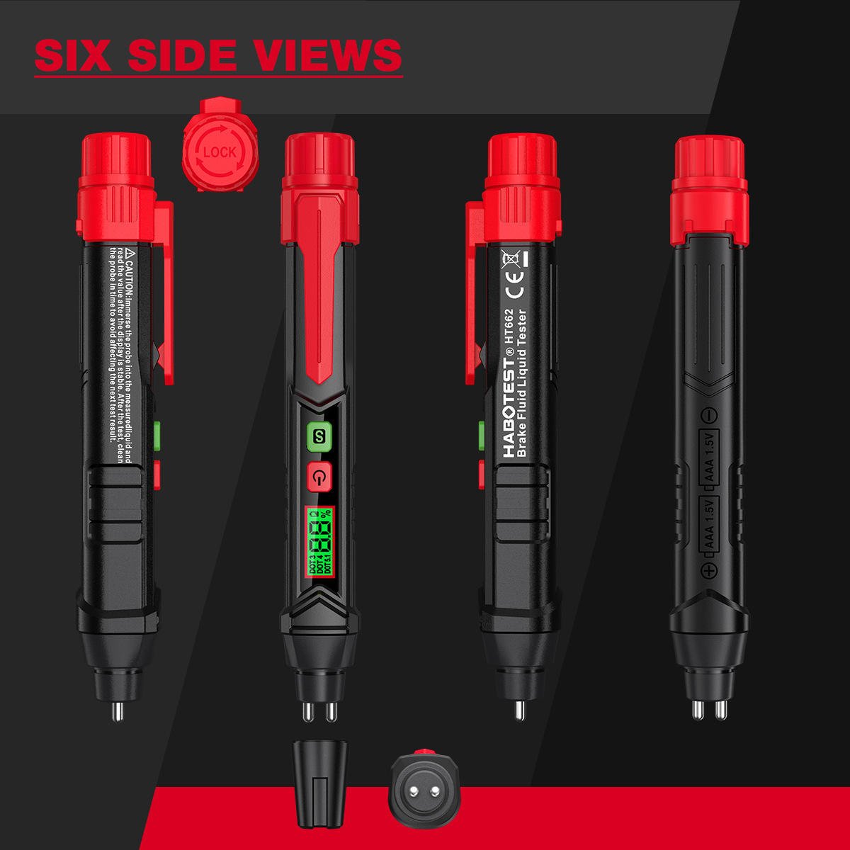 New Arrival High-precision Automotive Break Oil Test Pen with HD Backlight Tricolor Screen