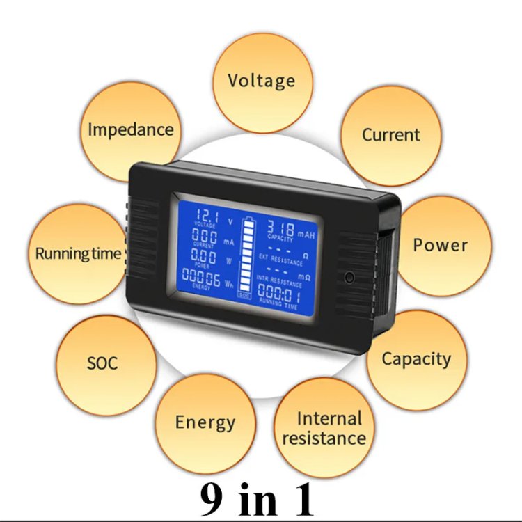 PZEM-015 0-200V 0-300A Digital Ammeter Voltmeter Wattmeter Energy Meter Car Battery Capacity Tester 50A 100A 200A 300A shunt