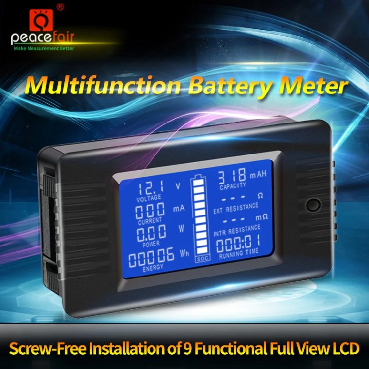 PZEM-015 0-200V 0-300A Digital Ammeter Voltmeter Wattmeter Energy Meter Car Battery Capacity Tester 50A 100A 200A 300A shunt