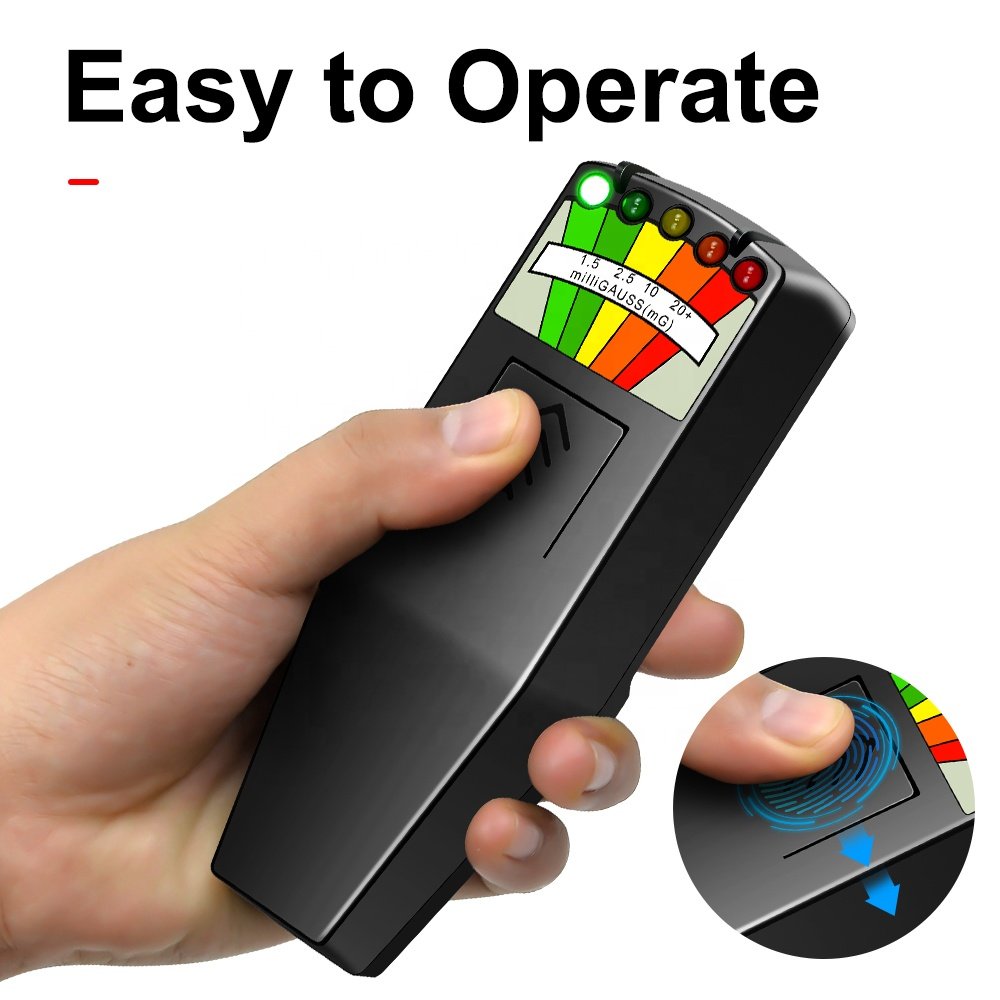 LED Magnetic Field Detector Ghost Hunting Paranormal Equipment Tester Portable Counter K-II LED EMF Meter