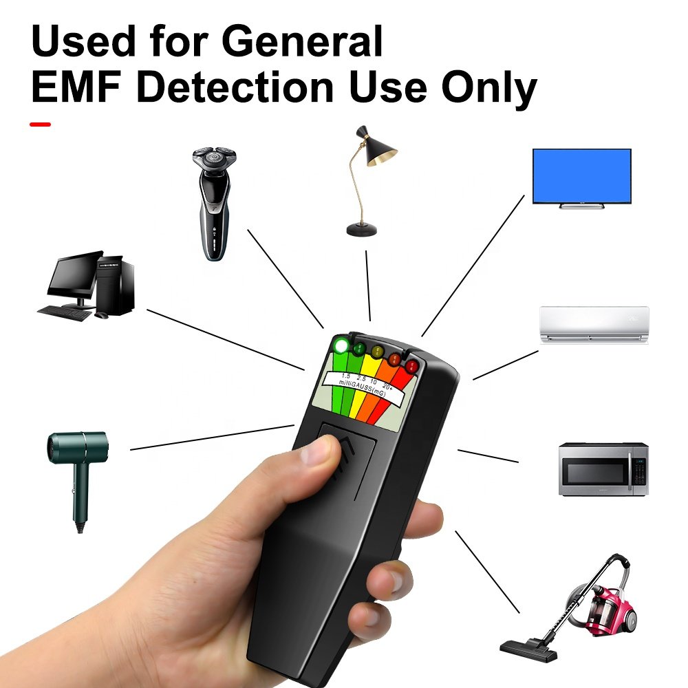 LED Magnetic Field Detector Ghost Hunting Paranormal Equipment Tester Portable Counter K-II LED EMF Meter