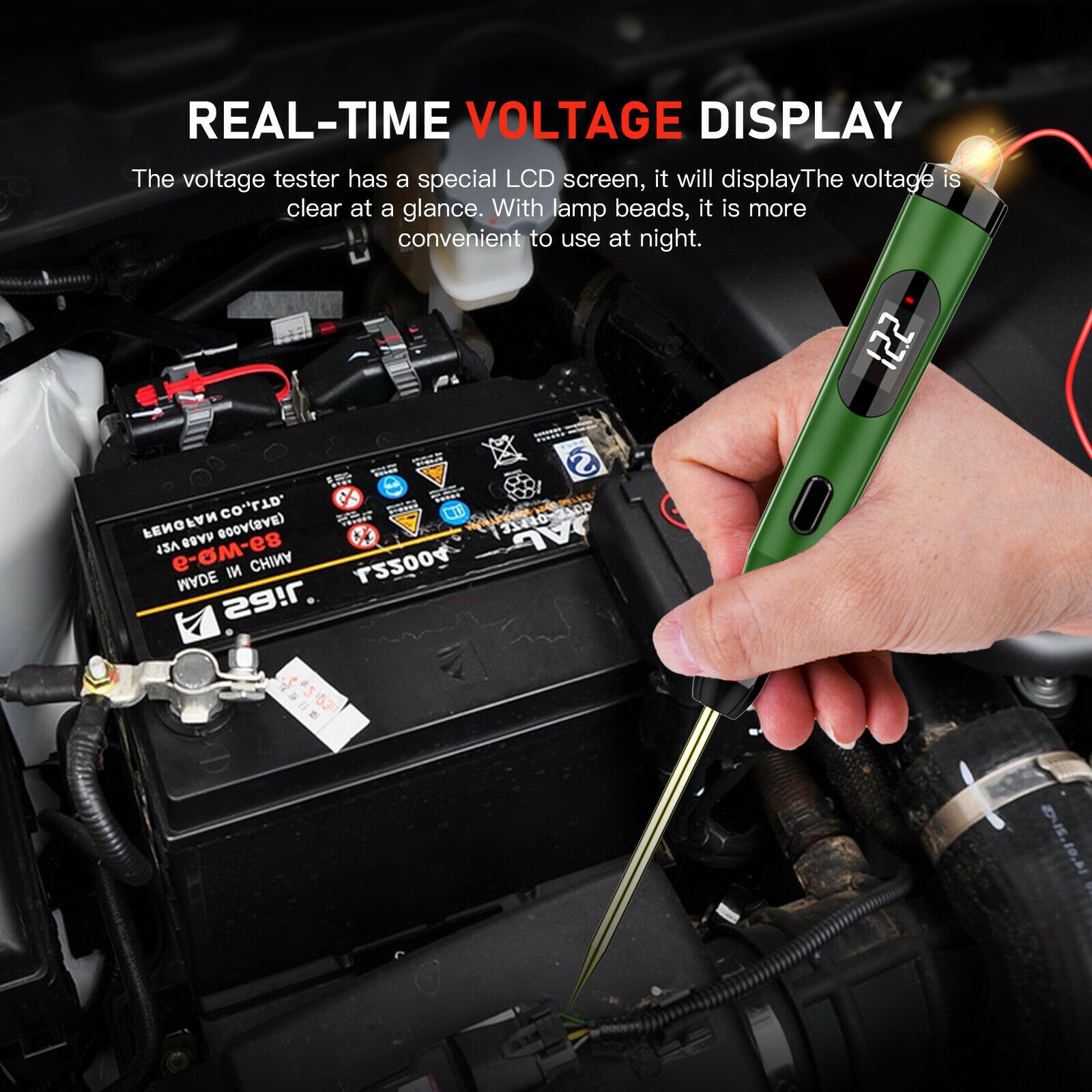 5-30V Universal LCD Digital Car Circuit Tester Power Probe Automotive Diagnostic Tool Electrical Light Fuse Voltage Test Pen