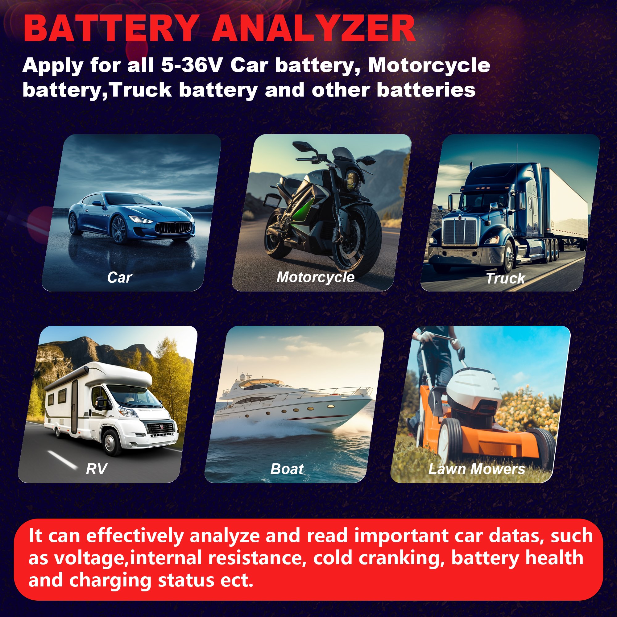 Hot New Version OBD2 Scanner & Battery Tester 2 in 1 OBD2 Diagnostic Tool Engine Code Reader Cranking Test Charging Test
